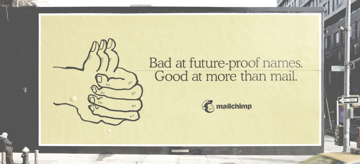 A MailChimp billboard